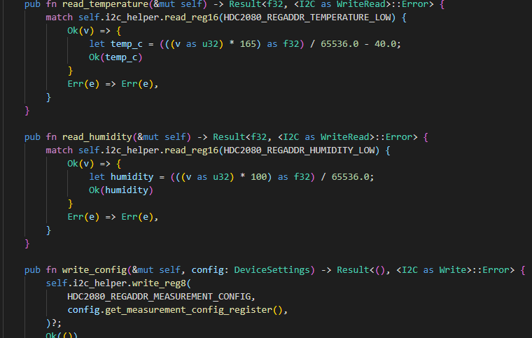 Rust HDC2080 Sensor Driver